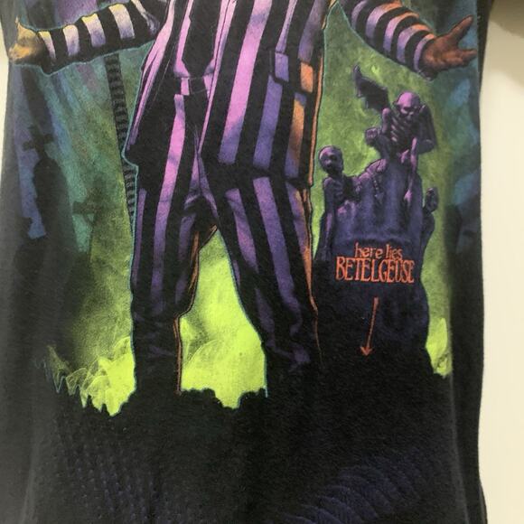 Fright Rags Beetlejuice It’s Show Time Midnight Madness T-shirt Womens S Rare - Picture 3 of 7